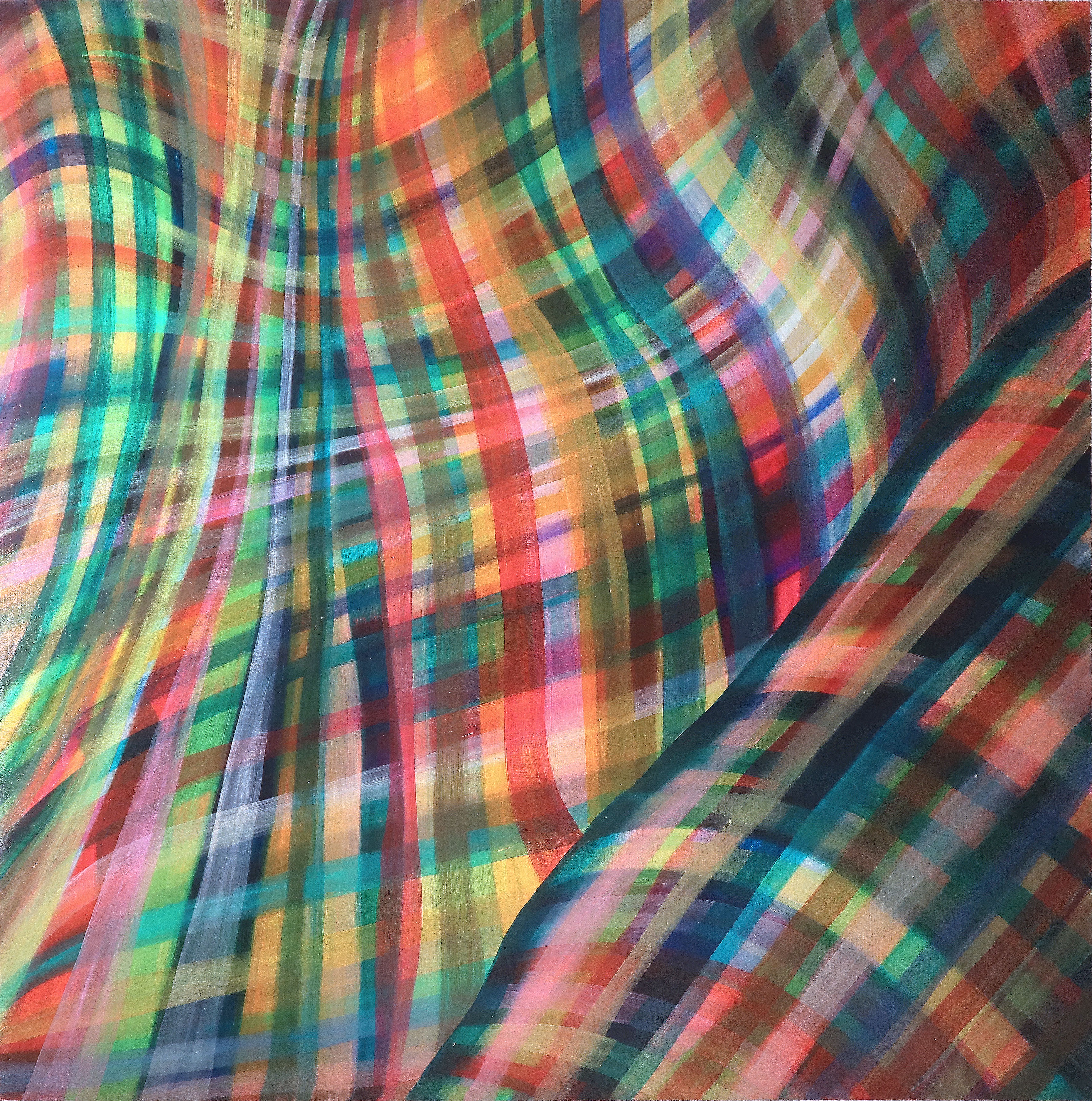 Line 3 · Oil on canvas · 130x130cm · 2023 · Line 3 · Oil on canvas · 황정민 · Jungmin Hwang · (출처 = 히피한남) · (Source = Hippie Hannam)